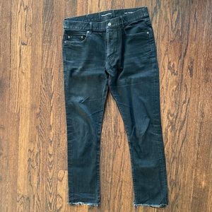 Saint Laurent Paris D02 M/SK-LW Slim/Skinny 2014 Sz 34 Black Raw Hem